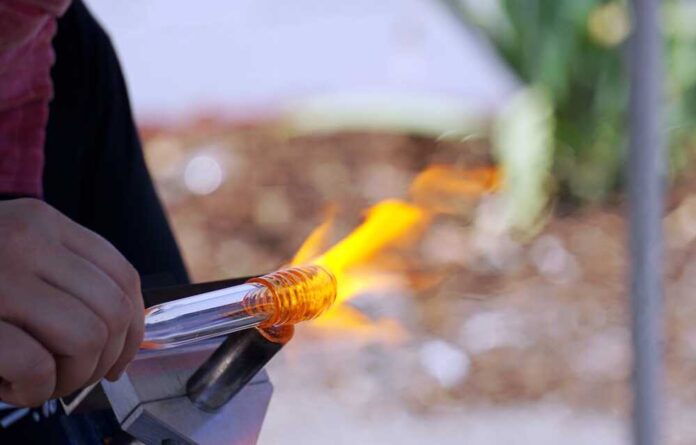 Glass,Blowing,Torch,Fire,Pipe