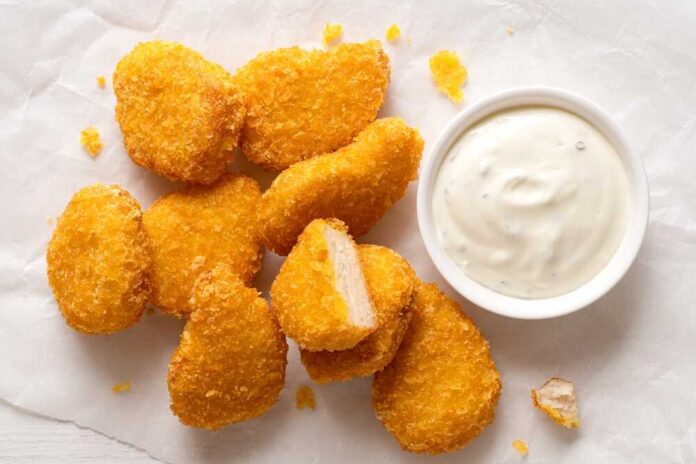 Fried,Gluten,Free,Cornflake,Crumb,Chicken,Nuggets,Next,To,A