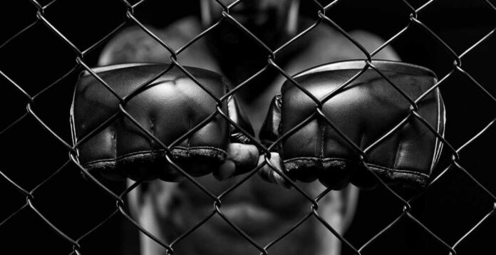 Black,And,White,Image,Of,A,Man,In,A,Boxing