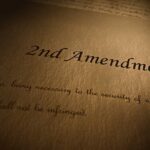 2nd Amendment text on old parchment paper.