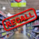 Kroger Recalls Home Chef Chicken Street Tacos Due to Listeria Contamination Concerns Blurred store aisle with "RECALL" stamp overlay.