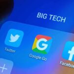 Big Tech apps Twitter Google Go Facebook icons