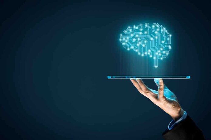 776025448 featured image Hand holding tablet projecting digital brain hologram