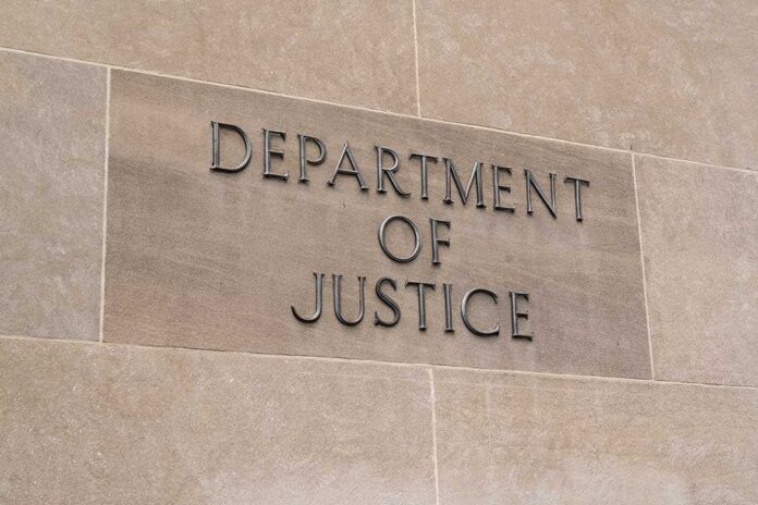 693016663 featured image Department of Justice sign on a building