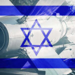 Missile with Israel flag overlay