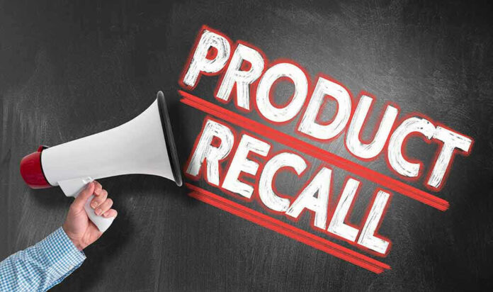 1411356206 Person holding megaphone, Product Recall text.