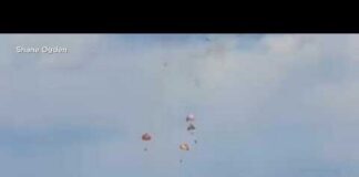 Idaho air show crash: Four crew members safely eject after collission