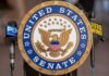 DISGRACED Senate Hopeful Caught SEXTING on Kids App! Official seal of the United States Senate with microphones in the background