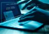 President HACKED – Loses Millions Of Docs! Hands typing on a laptop with cybersecurity login overlay
