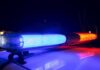 Soccer Player SLASHES Rival After Heated Game Police car light bar flashing blue and red at night