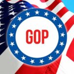 DISGUSTING: Sex Offender Opens GOP Rally GOP emblem over American flag