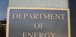 Department of Energy sign on building wall
