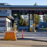 Canada’s Import Ban Takes Effect: Booze, Bikes, Milk Blocked Canada border crossing booths with open and closed lane signs