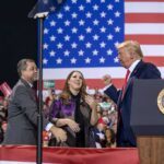 Trump Stops Speech To Do THIS! Donald Trump with Eugene Sims and Andreas Hestler on stage at a rally