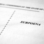 subpoena document close-up