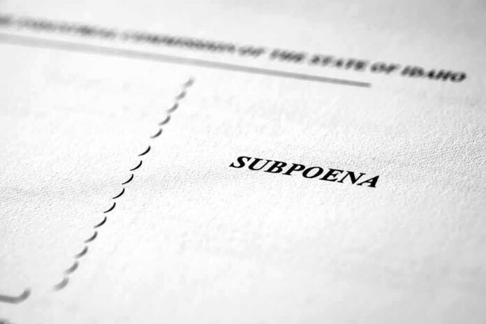 subpoena document close-up