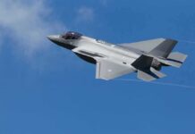 Shipping Blunder Hands China F-35 Plane Stealth fighter jet banking in a clear blue sky