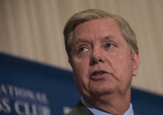 Lindsey Graham speaking at an event